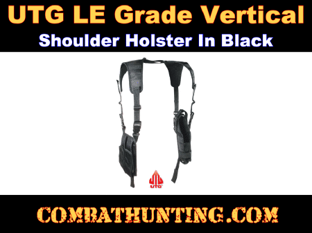 UTG® Law Enforcement Vertical Shoulder Holster, Left/Right Reversible, Black
