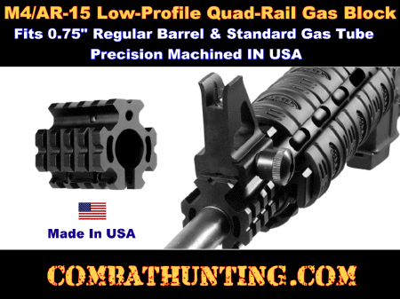 UTG PRO AR15 Low-pro Quad-rail Gas Block for .75