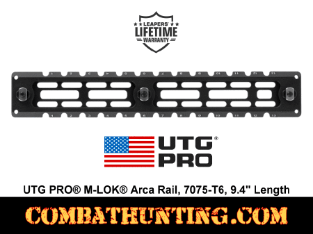 UTG PRO M-LOK Arca Rail, 7075-T6, 9.4