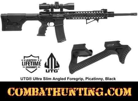 UTG® Ultra Slim Angled Foregrip Picatinny Matte Black