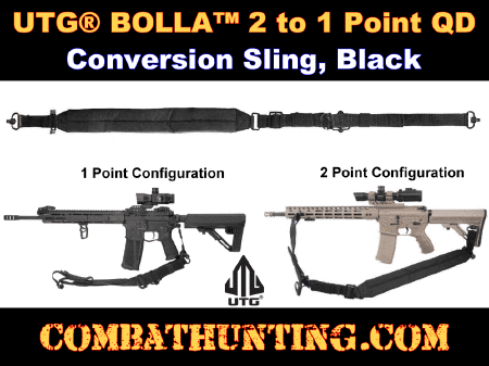 UTG® BOLLA™ 2 to 1 Point QD Conversion Sling Black