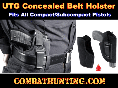 UTG Concealed Belt Holster, Right Handed, Black IWB