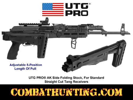 UTG PRO&reg; AK Side Folding Stock, for Standard Straight Tang Receivers