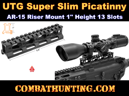 UTG Super Slim Picatinny Riser Mount 1