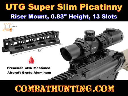 UTG Super Slim Picatinny Riser Mount, 0.83