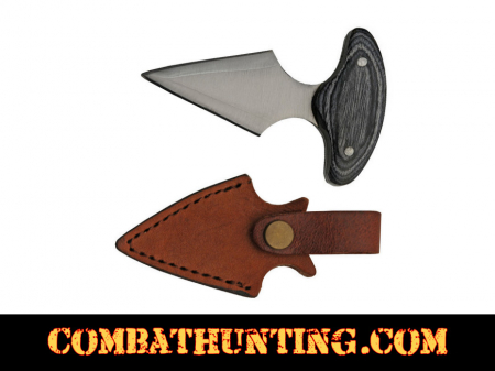 Small Fixed Blade Knife With Leather Sheath