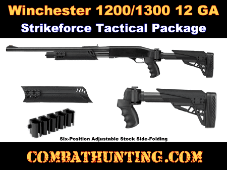 Winchester 1300/1200 Folding Stock and Forend In Black