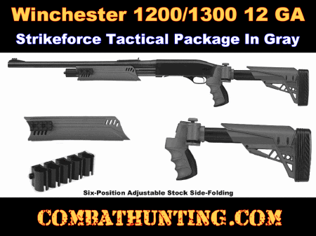 Winchester 1300/1200 Folding Stock and Forend In Destroyer Gray