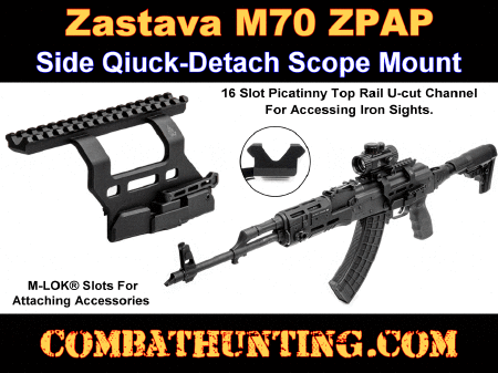 Zastava M70 ZPAP Scope Mount QD AK Side Optic Mount