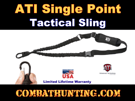 Single Point Bungee Sling With Shoulder Pad Black