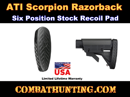 SKS Rifle Scorpion Six Position Stock Buttpad Recoil System