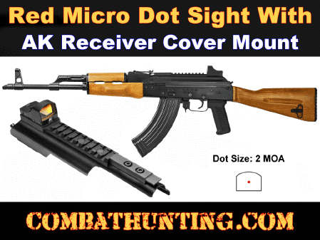 AKM AK-47 Receiver Cover With Micro Dot Sight Combo