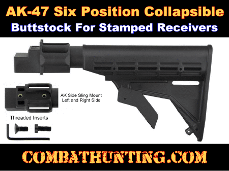 AK-47 M4 Six Position Stock Collapsible With Adapter