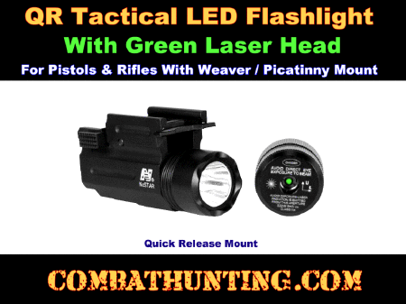 NcStar QR Tactical Green Laser Flashlight Set