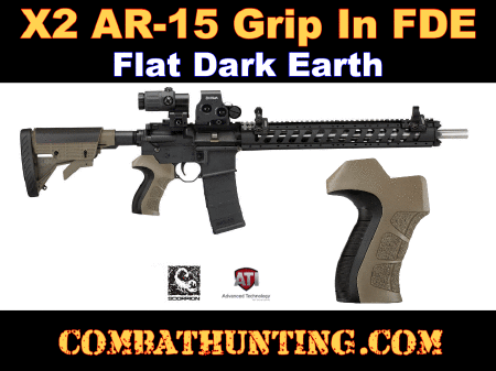 X2 AR-15/AR-10 Grip in Flat Dark Earth