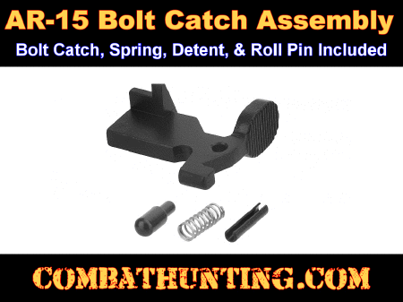AR-15 Bolt Catch Assembly With Roll Pin, Detent & Spring
