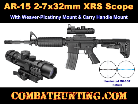 Ncstar 2-7x32 XRS Illuminated Scope Mil-Dot SNIPER Reticle