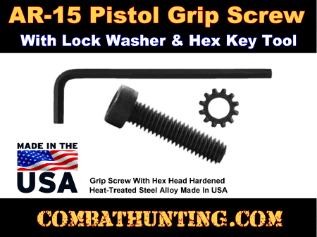 AR-15 AR-10 Pistol Grip Screw and Star Lock Washer Kit