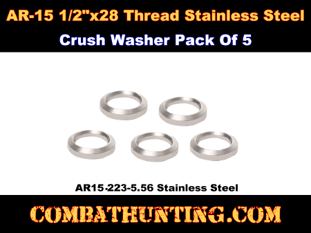 AR 15 223/5.56 Stainless Steel Crush Washer Five Pack
