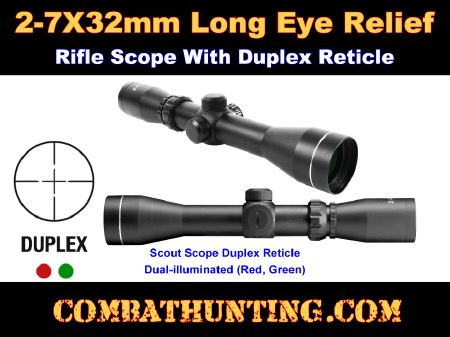2-7X32 Scout Scope Duplex Reticle
