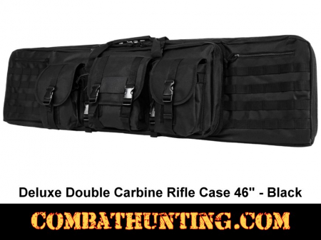 Double Tactical Rifle Case 46 Inches Black