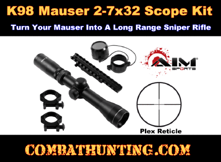 Mauser 98 K98 K-98 / Turkish VZ 24 Rifle Scope & Mount Kit
