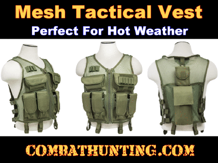 Military Mesh Tactical Vest Green Light Weight Hot Weather Tactical Vest 