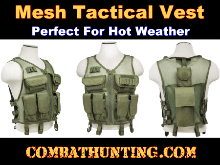 Military Mesh Tactical Vest Green Light Weight Hot Weather Tactical Vest 