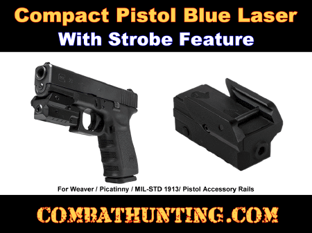 Compact Pistol Blue Laser Sight With Strobe