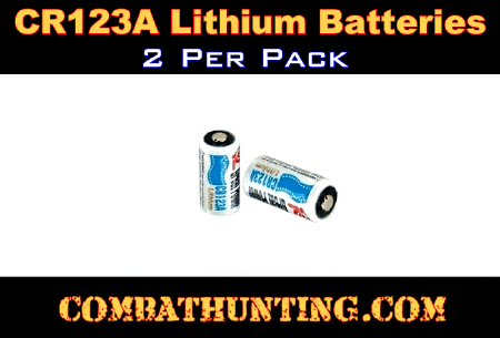 CR123A 3Volt Lithium Battery (2) Pack CR123A