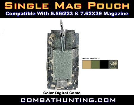 Single Mag Pouch AR15 AK Rifle Molle Digital Camo