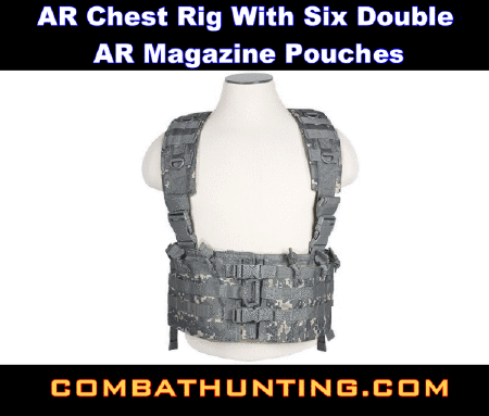 Ncstar AR Chest Rig With Six Double AR Magazine Pouch