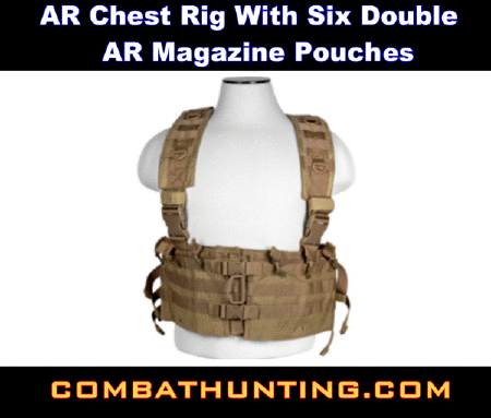 Ncstar AR Chest Rig With Six Double AR Magazine Pouches