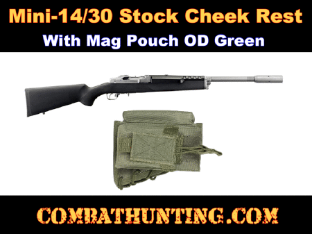 Mini 14/30 Cheek Rest With Mag Pouch OD Green