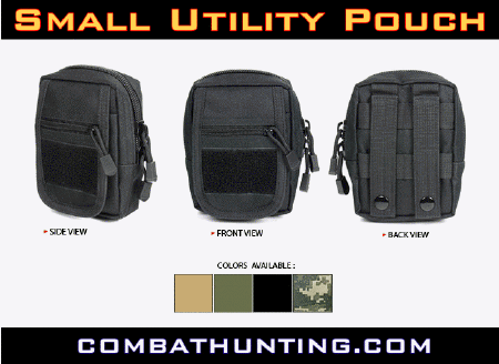 Utility Pouch Black Molle Pals System
