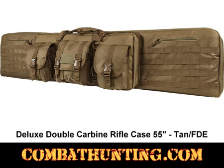 Double Tactical Rifle Case 55 Inches Tan/FDE