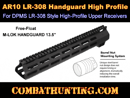 AR10 LR-308 Handguard High Profile Free-Float M-LOK® Rail 13.5