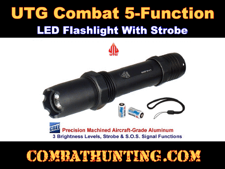 UTG Combat 5-Function LED Flashlight With Strobe