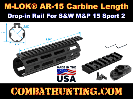 SW001 M&P 15 Sport II M-LOK Carbine Length Handguard Drop In - MP-15