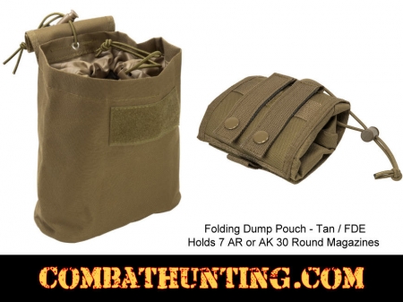 Folding Dump Pouch Tan / FDE MOLLE Compatible