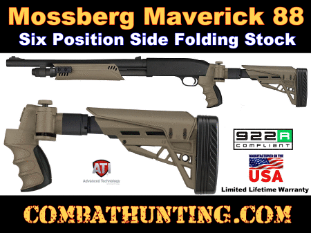Mossberg Maverick 88 Six Position Adjustable Side Folding TactLite Stock FDE