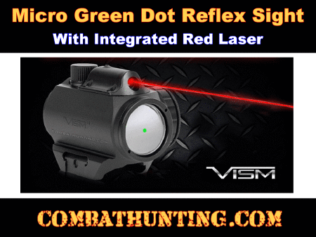Micro Green Dot Sight With Red Laser Sight