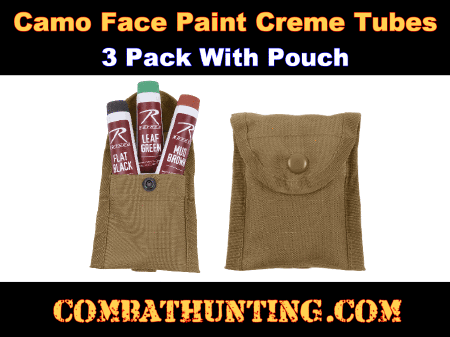 Camo Face Paint Creme Tubes 3 Pack With Pouch