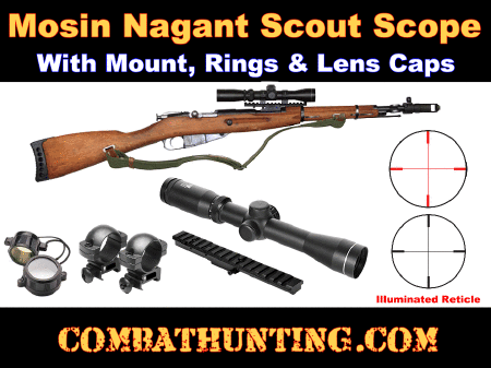 Mosin Nagant Scout Scope With No Drill Mosin Scout Scope Mount Illuminated Reticle 