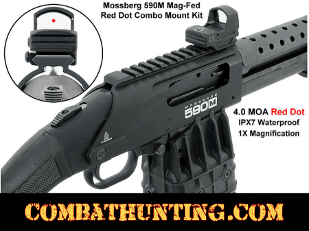 Mossberg 590M Mag-Fed Red Dot Combo Mount Kit