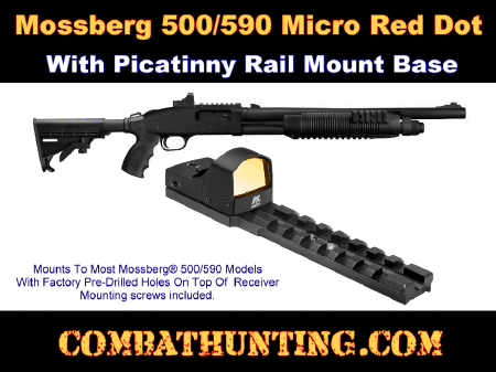 Mossberg 500/590 Micro Red Dot Sight With Picatinny Rail Mount