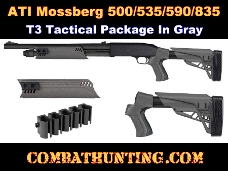 Mossberg Tactical T3 Stock and Forend Package In Destroyer Gray