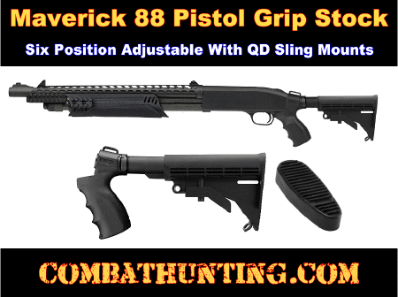 Mossberg Maverick 88 Pistol Grip Stock Six Position Adjustable