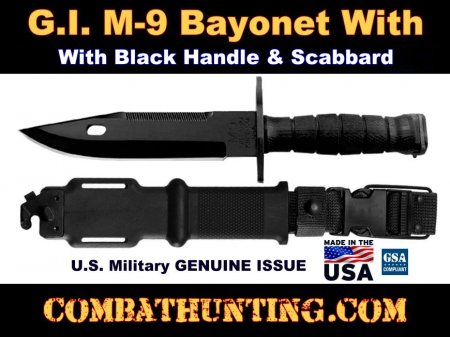 GI M9 Bayonet and Scabbard Black