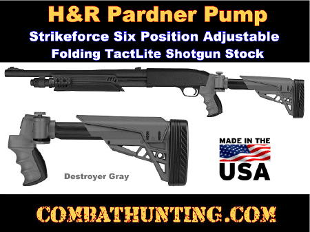 Pardner Pump 12 Gauge Side Folding Stock Destroyer Gray